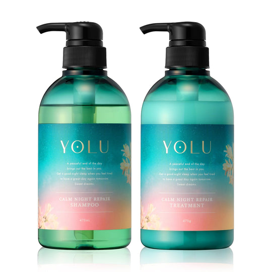2024 Summer Limited Edition YOLU Shampoo & Treatment Set Calm Night Repair Tuberose - WAFUU JAPAN