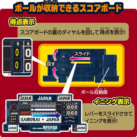 3D Ace Standard Baseball Board Game — Samurai Japan (Ages 5+ 2 players) - WAFUU JAPAN