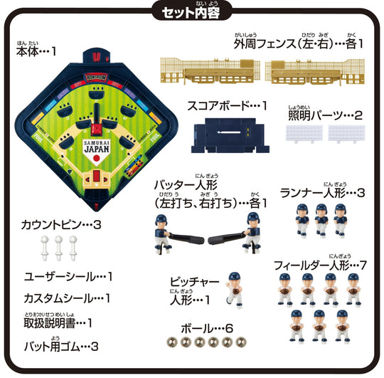 3D Ace Standard Baseball Board Game — Samurai Japan (Ages 5+ 2 players) - WAFUU JAPAN