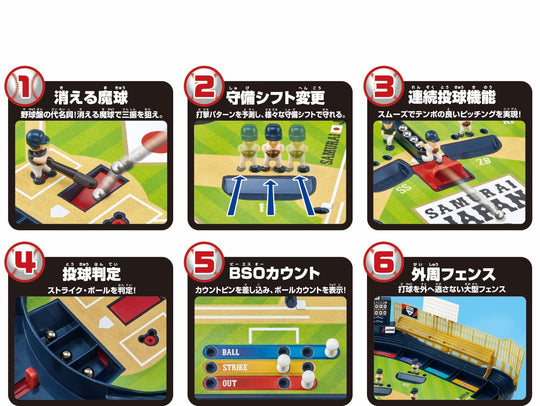 3D Ace Standard Baseball Board Game — Samurai Japan (Ages 5+ 2 players) - WAFUU JAPAN