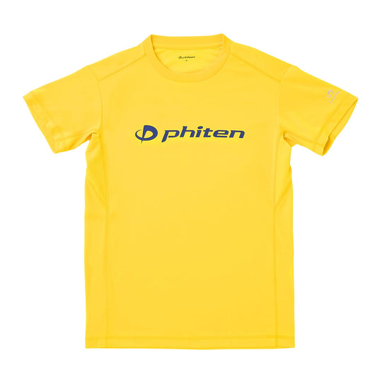 Phiten T Shirt Raku Shirt Unisex 100% Polyester Dilaw at Navy