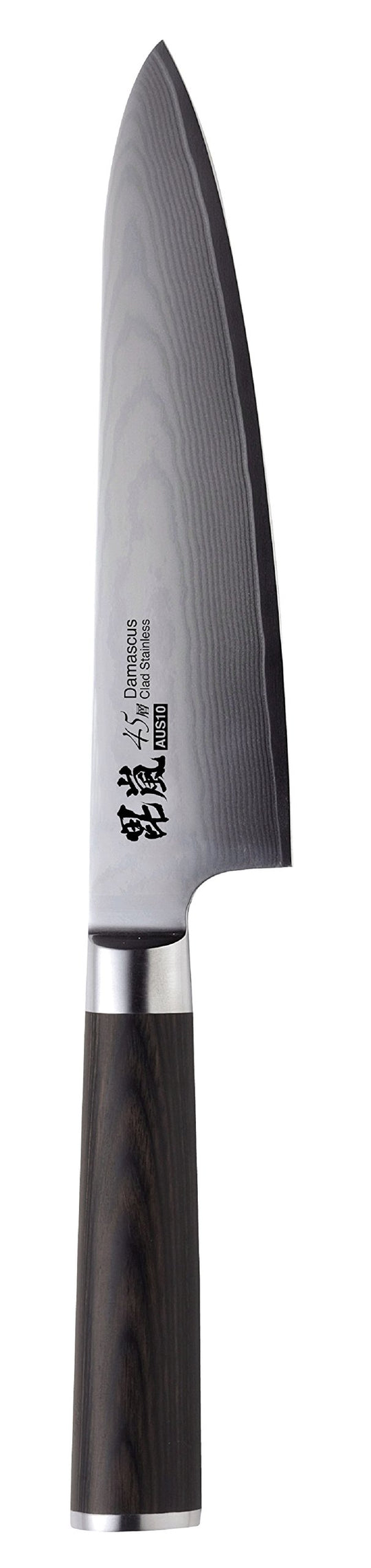 Pearl Metal AUS10 45-Layer Damascus 180mm Western Chef Knife "Hiran" (Silver  F-2342)