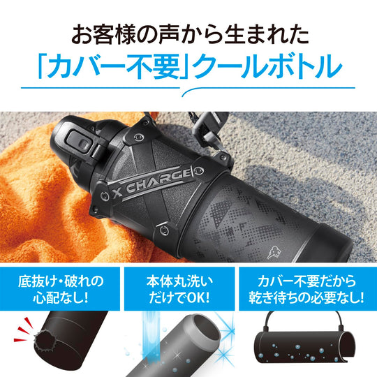 Zojirushi 1 5L Sports Bottle  Shock-Resistant  Easy-Clean  Keeps Cold (Black)