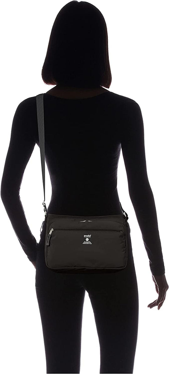 Anello Grande Shoulder Bag Water Resistant Lightweight Multi Storage GTM0452Z Dark Black A5 - WAFUU JAPAN