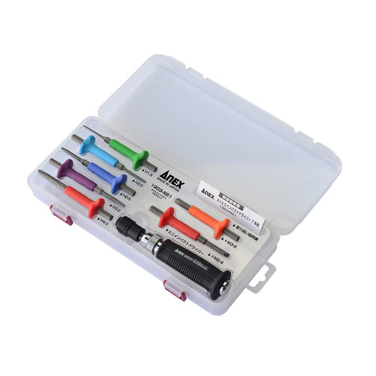 ANEX Impact Driver Mini Screwdriver Set with 7 Bits and Case No 1903 - NS1 - WAFUU JAPAN