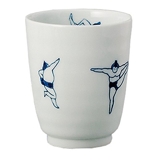 Aritayaki sumo Blue Teacup Made in Japan 14264 - WAFUU JAPAN