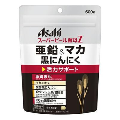 Asahi Super Beer Yeast Zinc Maca Black Garlic 600 Capsules - WAFUU JAPAN