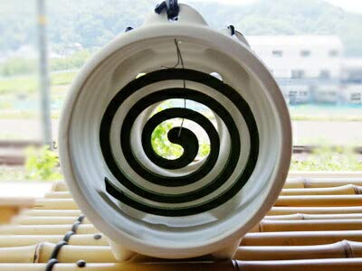 Bankoyaki Katori Senko Mini Mosquito Coil Holder Pig Design Stand White 08853 11cm - WAFUU JAPAN