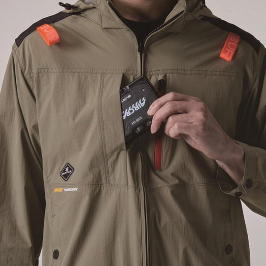 Burtle Aircraft Short Sleeve Blouson Unisex Spring Summer AC2086 Army Khaki - WAFUU JAPAN