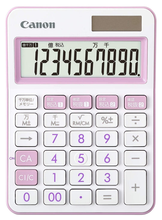 Canon Colorful Antibacterial Calculator Mini Desktop 10 - Digit LS - 105WUC Lavender - WAFUU JAPAN