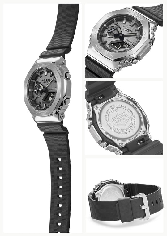 Casio G - Shock Metal Covered Watch GM - 2100 - 1AJF Men's Black - WAFUU JAPAN