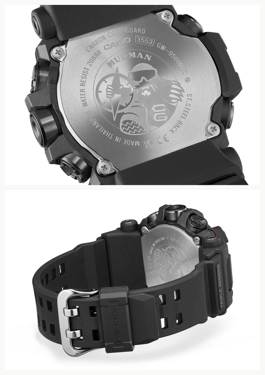 Casio G - Shock Mudman GW - 9500MEC - 1JF Solar Radio Black Mens Watch - WAFUU JAPAN