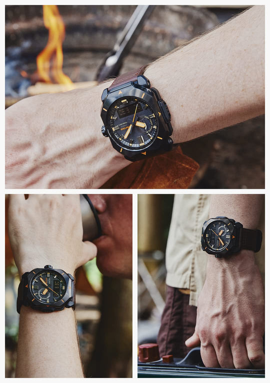 Casio Pro Trek Solar Radio Climber PRW - 6900YL - 5JF Brown Men's Watch - WAFUU JAPAN