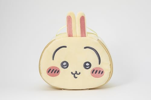Chiikawa Fluffy Vanity Pouch Rabbit Design Soft Makeup Bag Compact Size - WAFUU JAPAN
