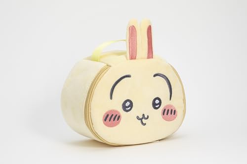 Chiikawa Fluffy Vanity Pouch Rabbit Design Soft Makeup Bag Compact Size - WAFUU JAPAN