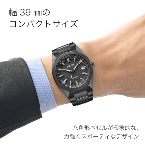 CITIZEN Attesa Eco - Drive Radio - Controlled Watch CB3045 - 61E Black Titanium - WAFUU JAPAN