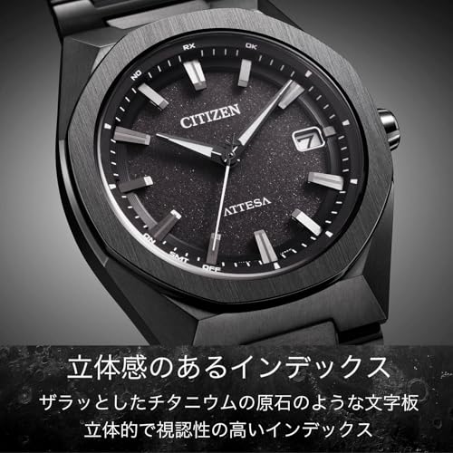 CITIZEN Attesa Eco - Drive Radio - Controlled Watch CB3045 - 61E Black Titanium - WAFUU JAPAN