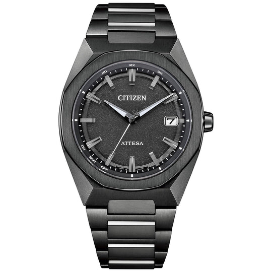 CITIZEN Attesa Eco - Drive Radio - Controlled Watch CB3045 - 61E Black Titanium - WAFUU JAPAN