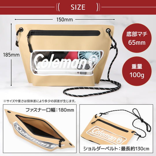 Coleman Seamless Sacoche Shoulder Bag VCO - 8780 Sand - WAFUU JAPAN