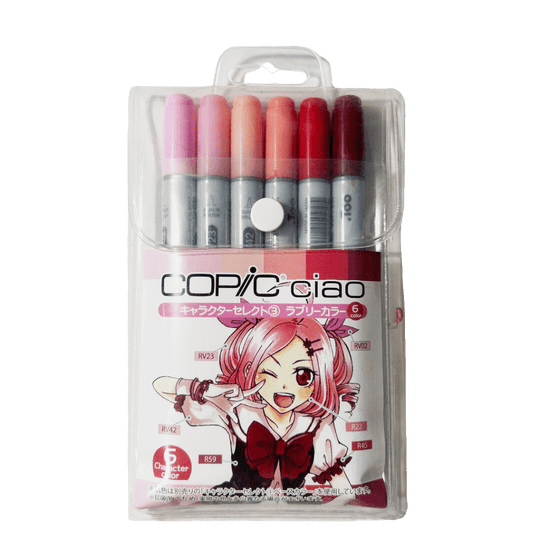 Copic Ciao 6 - pack Character Select 3 Lovely Colors - WAFUU JAPAN