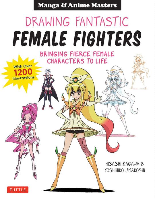 Drawing Fantastic Female Fighters Manga Art Book with 1200 Illustrations - WAFUU JAPAN