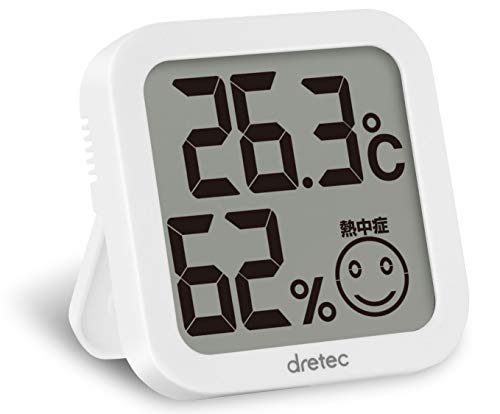 dretec Digital Thermo - Hygrometer Large Screen Compact White O - 271WT - WAFUU JAPAN