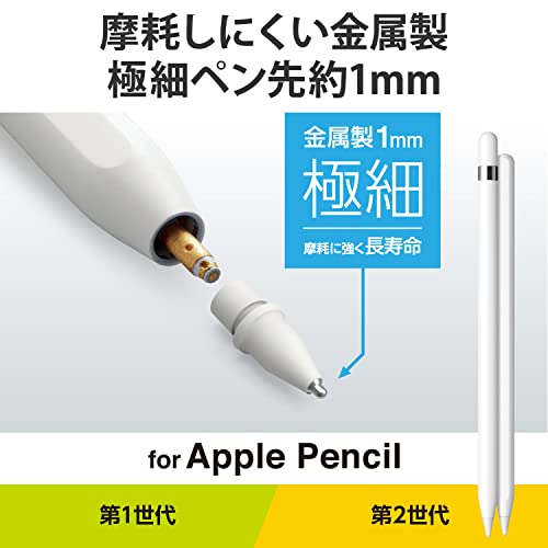 ELECOM Apple Pencil nibs 1st & 2nd generationultra-thin 1mm thickness PWTIPAP02 - WAFUU JAPAN