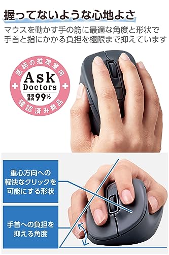 Elecom Mouse Wireless Mouse EX-G Bluetooth Quiet M-size 5 buttons Multi-pairing - WAFUU JAPAN