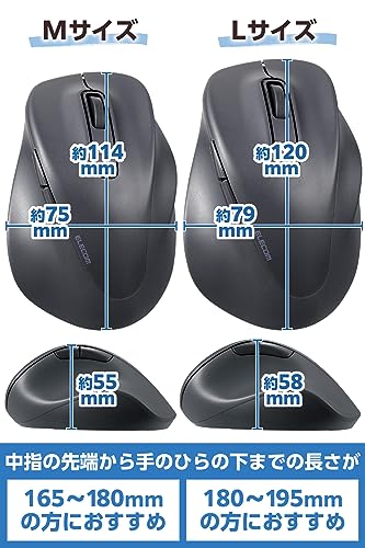 Elecom Mouse Wireless Mouse EX-G Bluetooth Quiet M-size 5 buttons Multi-pairing - WAFUU JAPAN