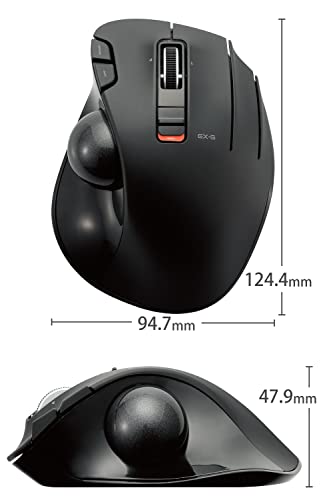 Elecom Mouse Wireless (Receiver Included) Trackball 6 Buttons Black M-XT3DRBK - WAFUU JAPAN