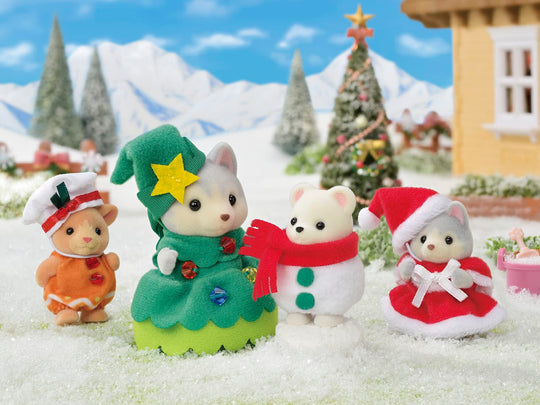 EPOCH Sylvanian Families Seasonal Happy Christmas Friends Se-208 - WAFUU JAPAN