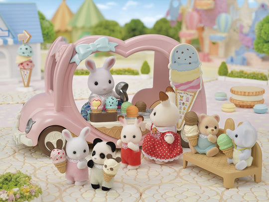 EPOCH Sylvanian Families Yuenchi Omiseya-san Happy Ice Cream Wagon M-89 - WAFUU JAPAN