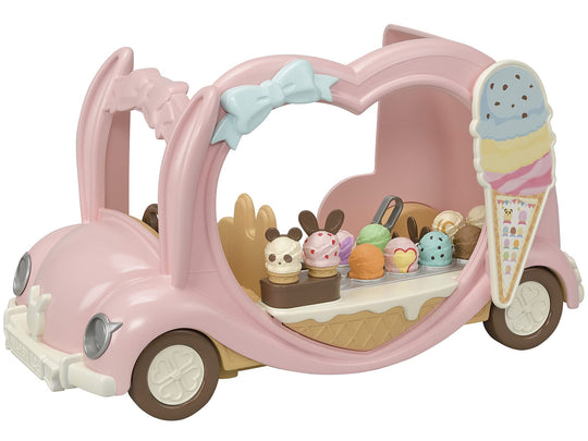 EPOCH Sylvanian Families Yuenchi Omiseya-san Happy Ice Cream Wagon M-89 - WAFUU JAPAN