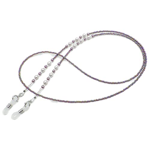 Eyeglass chain pearl beads Made in Japan 099050 (Purple 03) - WAFUU JAPAN