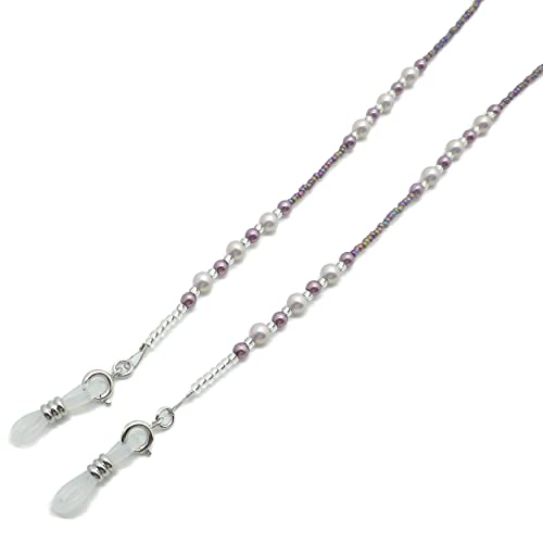 Eyeglass chain pearl beads Made in Japan 099050 (Purple 03) - WAFUU JAPAN
