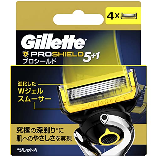 Gillette Pro Shield Men's Razor Blade Refill Cartridges 4pcs - WAFUU JAPAN