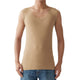 GUNZE เสื้อในแขนกุดคอวีพร้อมแผ่นซับเหงื่อ รุ่น T Cut Off สีเบจใส