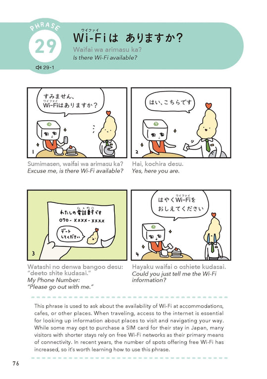 Handy Japanese Conversations Book Master Key Phrases with Manga Learning Guide - WAFUU JAPAN