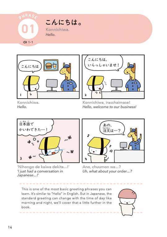 Handy Japanese Conversations Book Master Key Phrases with Manga Learning Guide - WAFUU JAPAN