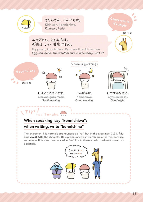 Handy Japanese Conversations Book Master Key Phrases with Manga Learning Guide - WAFUU JAPAN