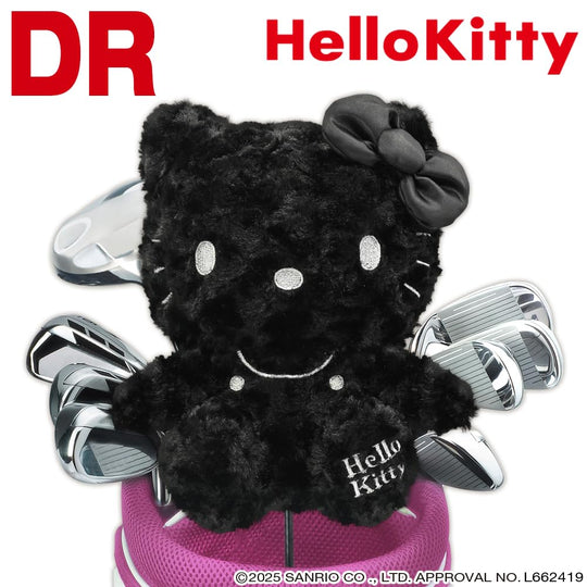 Hello Kitty Driver Headcover (Black) — Fits 460cc - WAFUU JAPAN