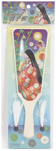 Ikeda Kogyo Monogatari Hagoita Paddle Set with 2 Feathers Kaguya Tsuru 000055030 - WAFUU JAPAN