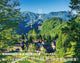 Japanese Village - Original Scenery Art Print - 24x36 Inches - Multicolor