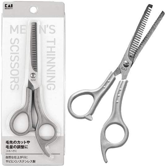 KAI Hair Thinning Scissors Stainless Steel Blade Men's Self Haircut KQ3207 - WAFUU JAPAN