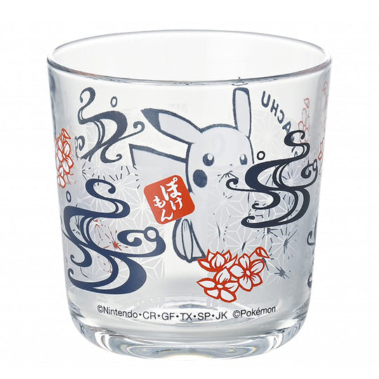 Kaneshotouki Pokemon Pikachu Glass Tumbler 8cm Kirie Touch 140161 140ml - WAFUU JAPAN