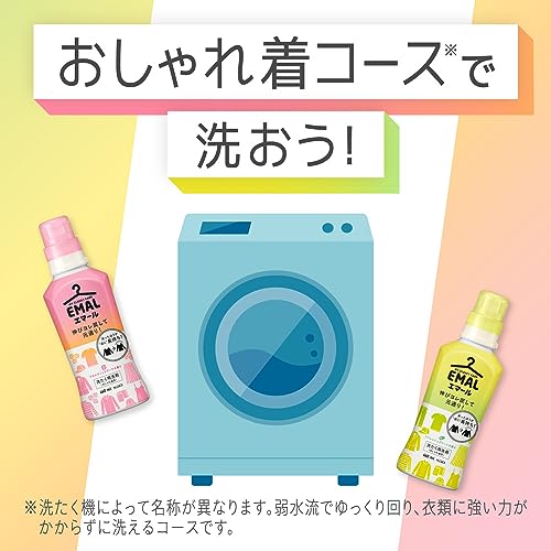 Kao EMAL Laundry Detergent Liquid Fashionable Wear Refreshing Green Fragrance 460ml - WAFUU JAPAN