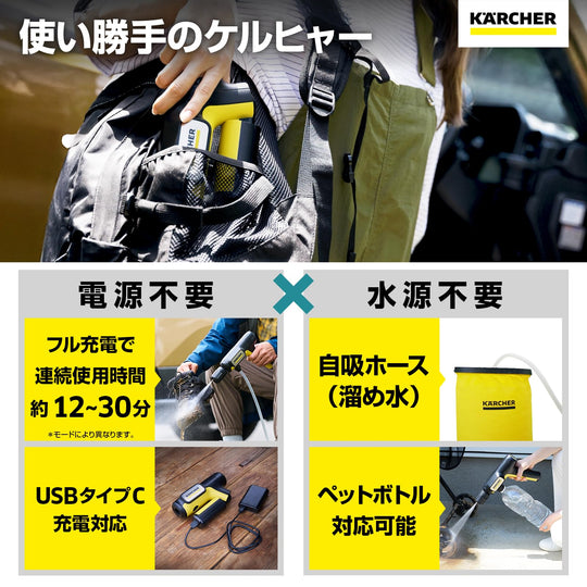 Karcher OC Handy Compact Cordless Pressure Washer (USB - C) - WAFUU JAPAN