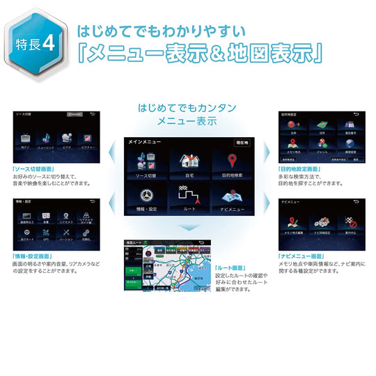 Kenwood Portable 5 Inch Navigation System EZ - 550 2021 Model with One - Seg Tuner - WAFUU JAPAN