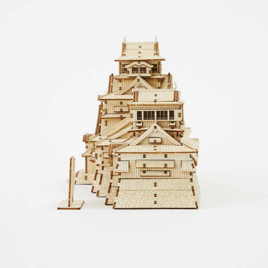 Ki - gu - mi Kumamoto Castle 3D Wooden Puzzle DIY Kit Educational Toy for Kids Adults - WAFUU JAPAN
