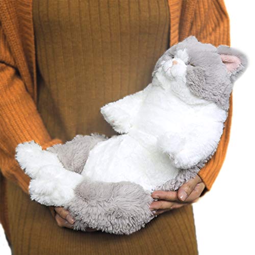 Kneecap Cat Gray Plush Animal P-6462 - WAFUU JAPAN